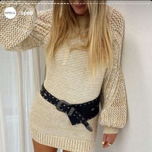 Spell carmen knit dress NWT large